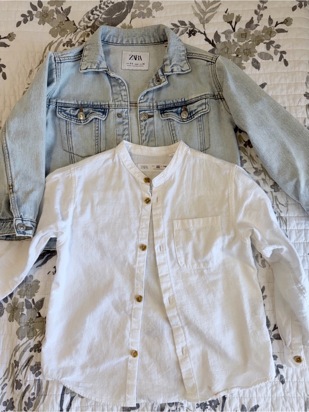 ZARA Bundle Denim Jacket And White Shirt for Kids